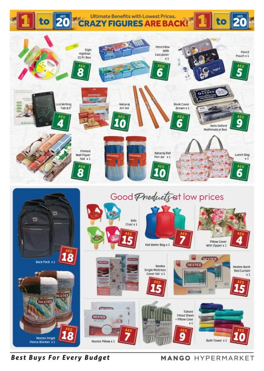 1–20 AED Offers | Shop More, Spend Less! In Mango Hypermarket Dubai