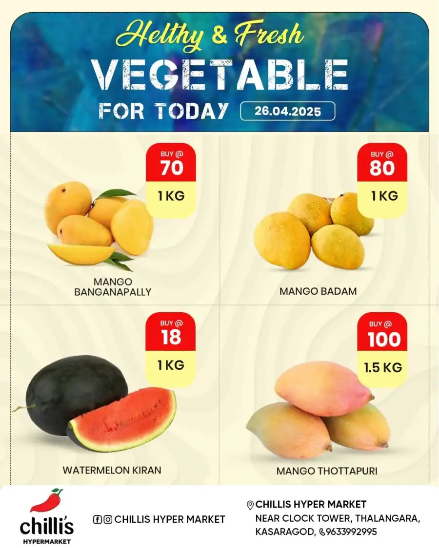 Month-End Saver Grocery & Household Deals! In Chillis Hypermarket Kasaragod