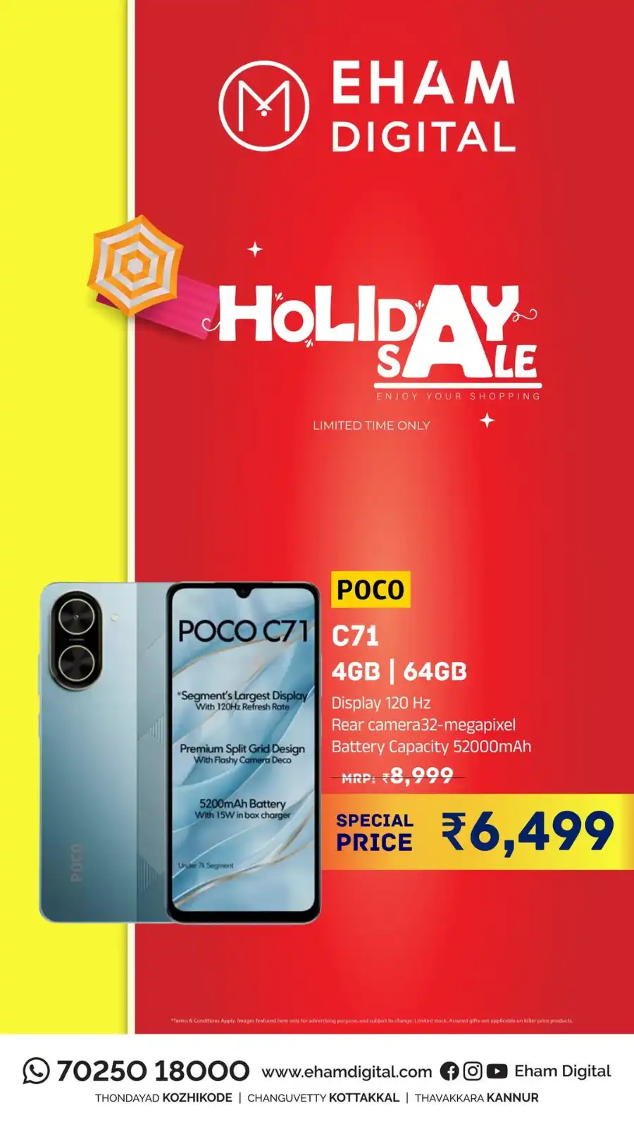 Holiday Sale In Eham Digital Malappuram