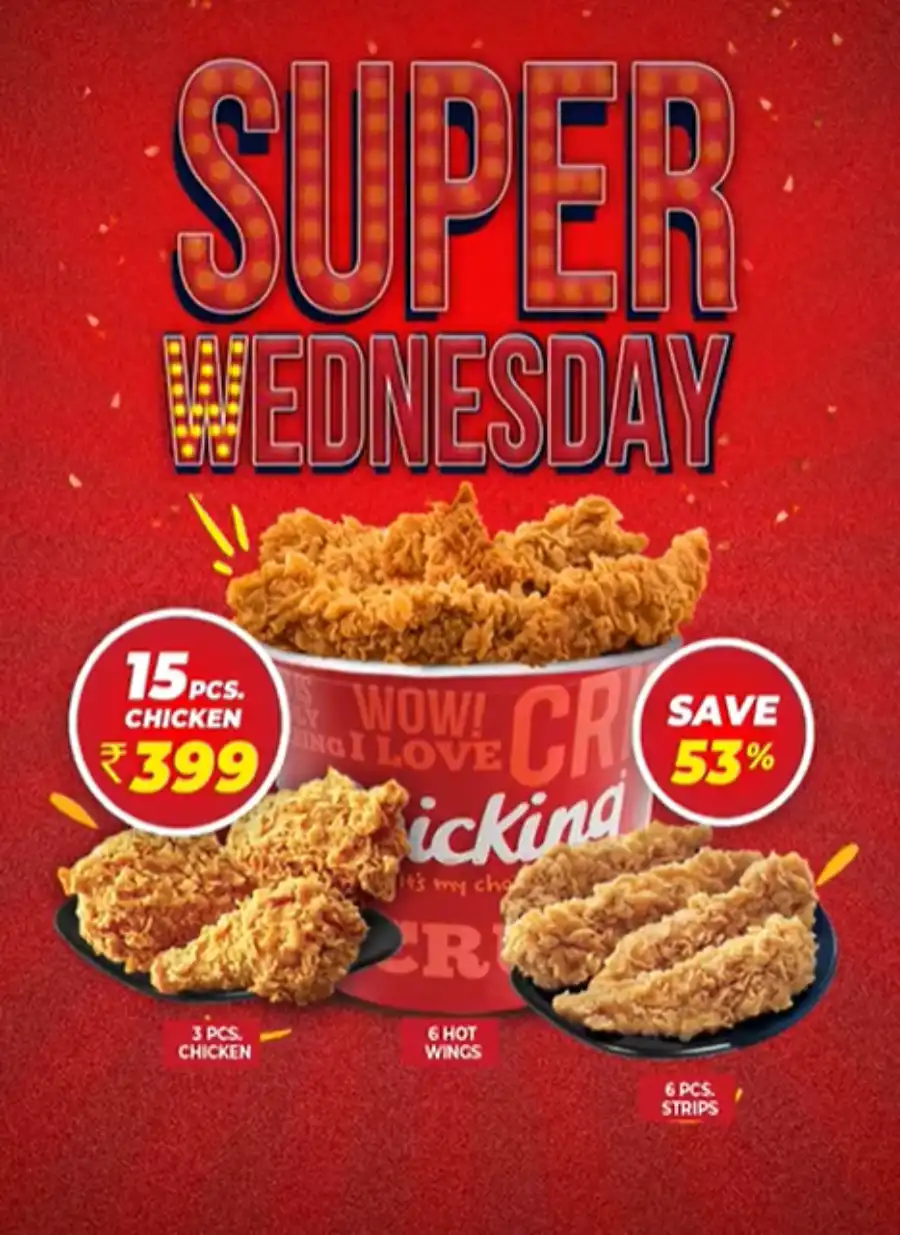 15 Pcs Chicken: Just Rs. 399! In Chicking India Kannur