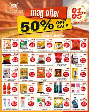 May Offer: 50% Off Sale In Millennium Hypermarket Ernakulam