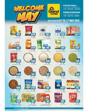 Welcome May with Mega Savings! In Grand Hypermarket Calicut