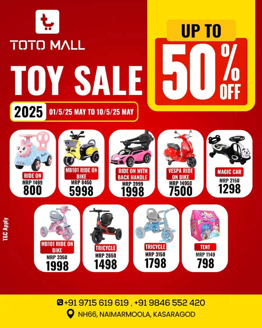 Toy Sale: Up to 50% OFF In TOTO MALL undefined