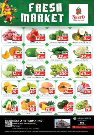 Fresh Market Deals! In Nesto Hypermarket Thrissur