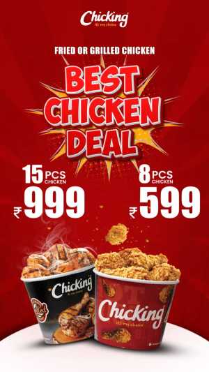 Best Chicken Deal: 8 Pcs for Just Rs 599! In Chicking India Ernakulam,Calicut,Malappuram,Kannur,Trivandrum,Kasaragod,Thrissur,Wayanad,Palakkad,Kollam,Idukki,Alappuzha,Kottayam
