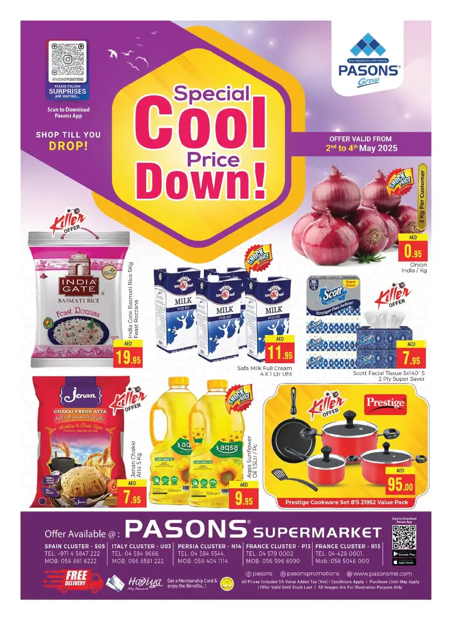 Special Cool Price Down! In Pasons Dubai