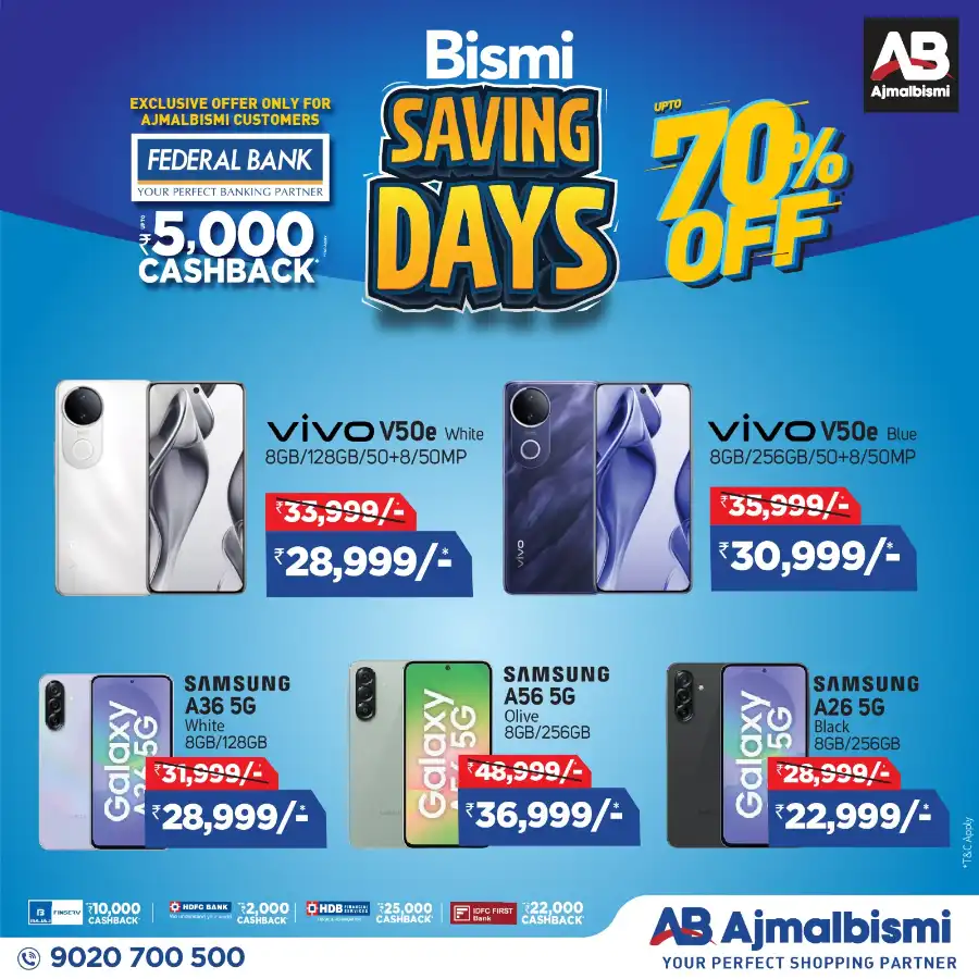 Saving Days: Up to 70% OFF In Ajmal Bismi Thrissur