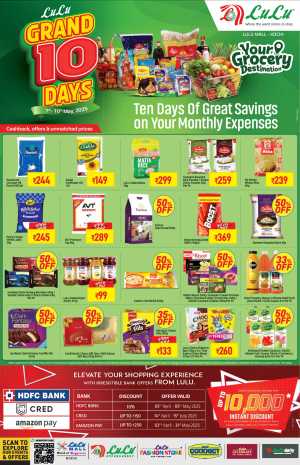 Grand 10 Days Sale: Up to 60% OFF! In Lulu Hypermarket Ernakulam
