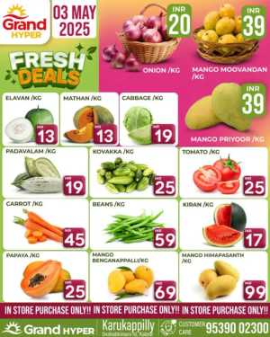 Fresh Deals! In Grand Hypermarket Ernakulam