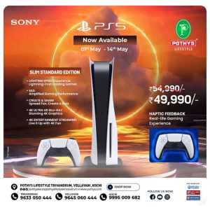 SONY PlayStation 5 - Just Rs. 49,900! In Pothys Superstores Ernakulam,Trivandrum