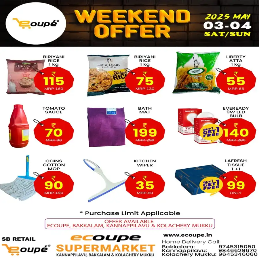 Weekend Deals! In Ecoupe SuperMarket Kannur