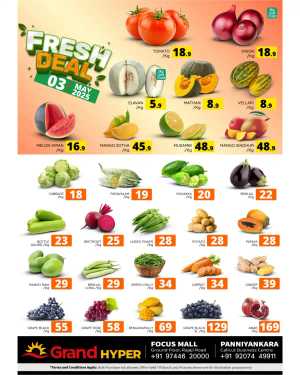 Fresh Market Deals! In Grand Hypermarket Calicut