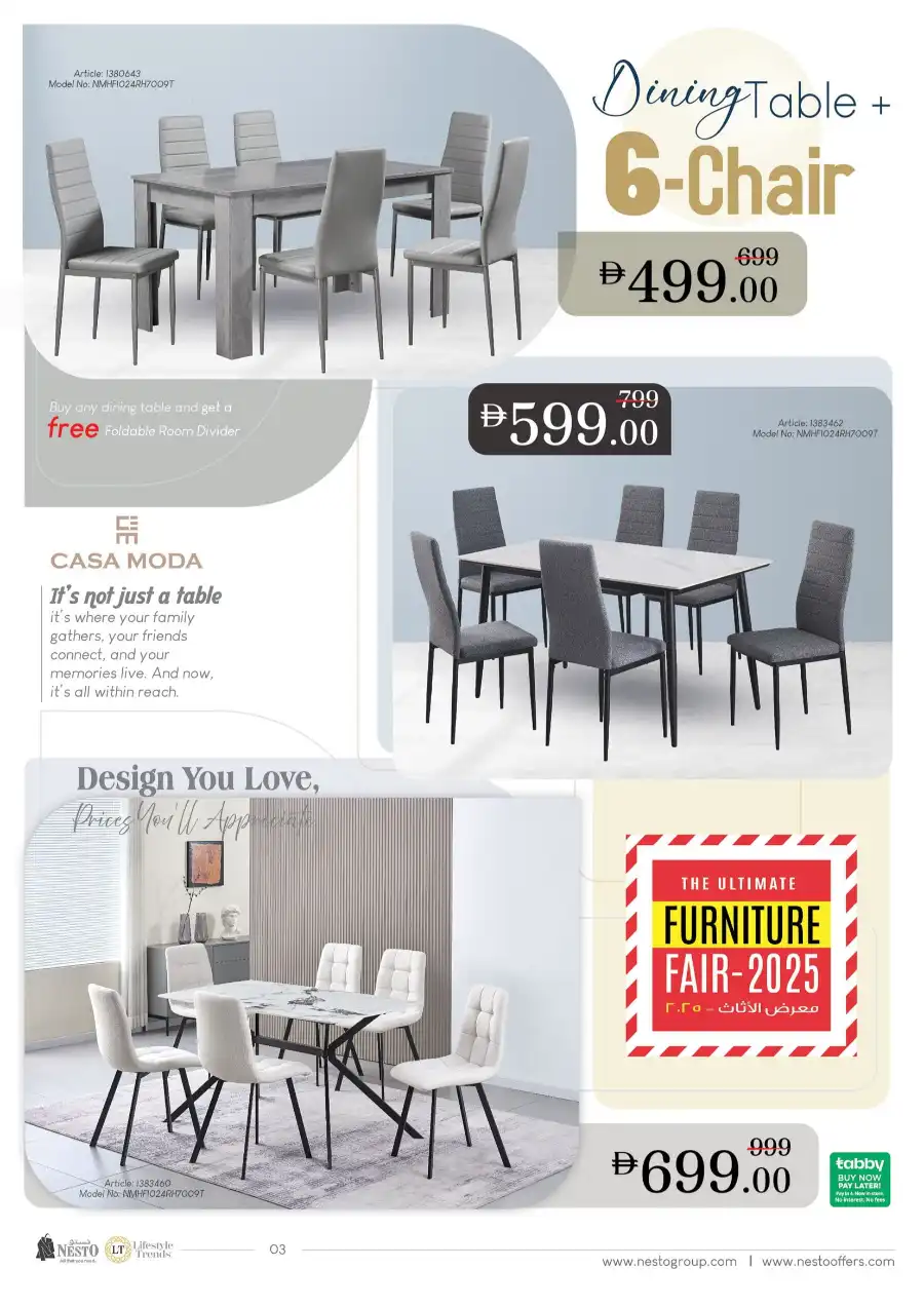 Furniture Fest In Nesto Hypermarket Dubai