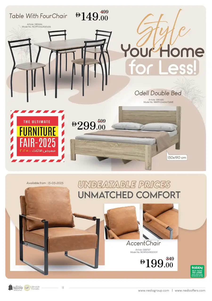 Furniture Fest In Nesto Hypermarket Dubai