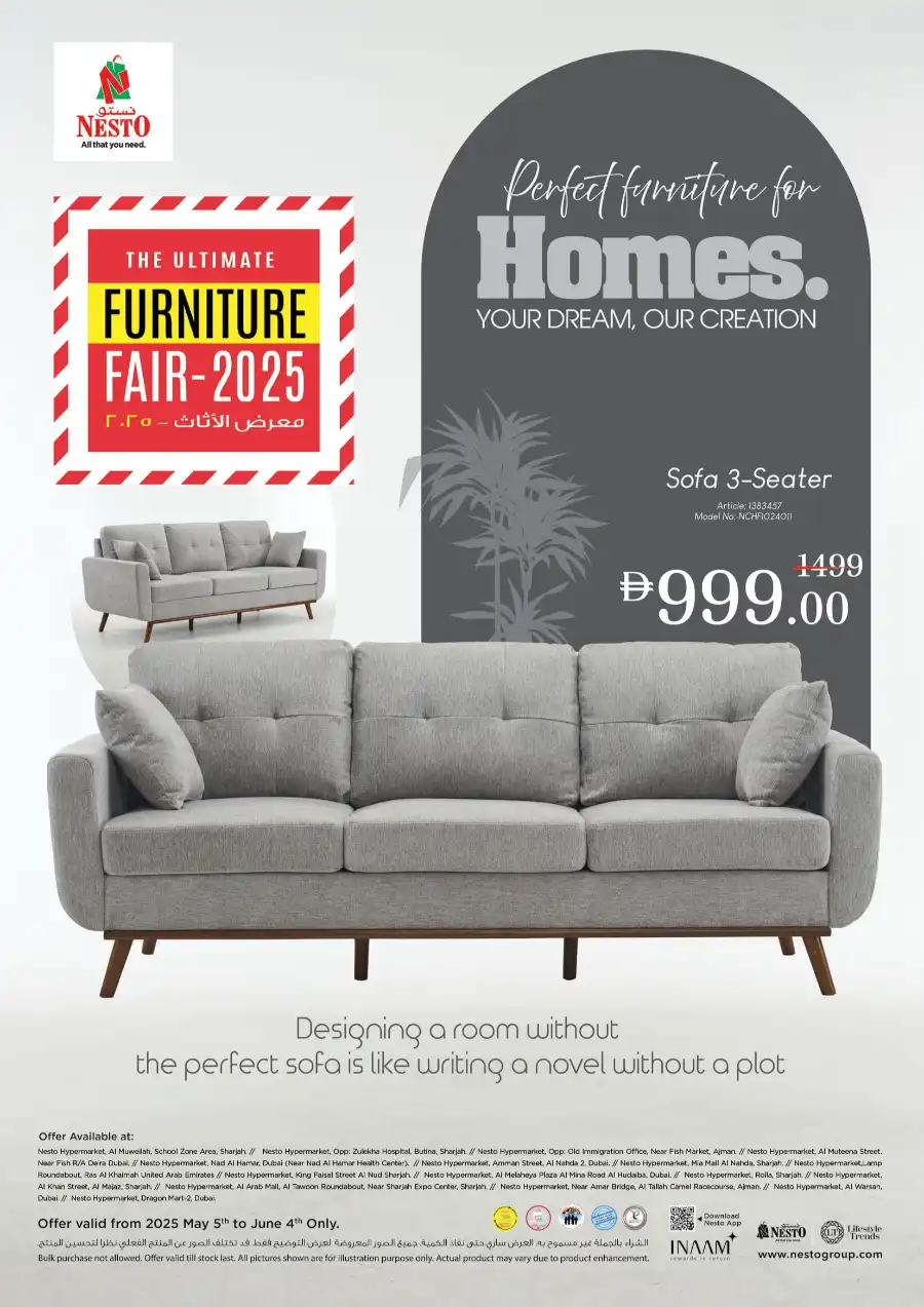 Furniture Fest In Nesto Hypermarket Dubai