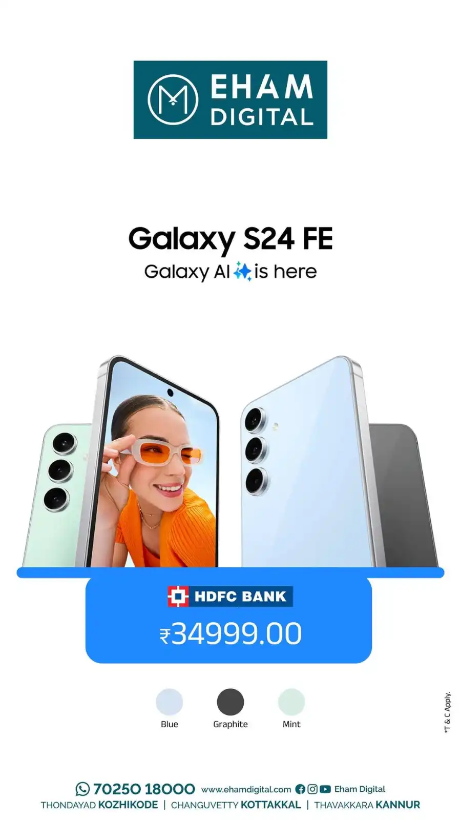 Galaxy S24 at Just ₹ 44,995! In Eham Digital Calicut