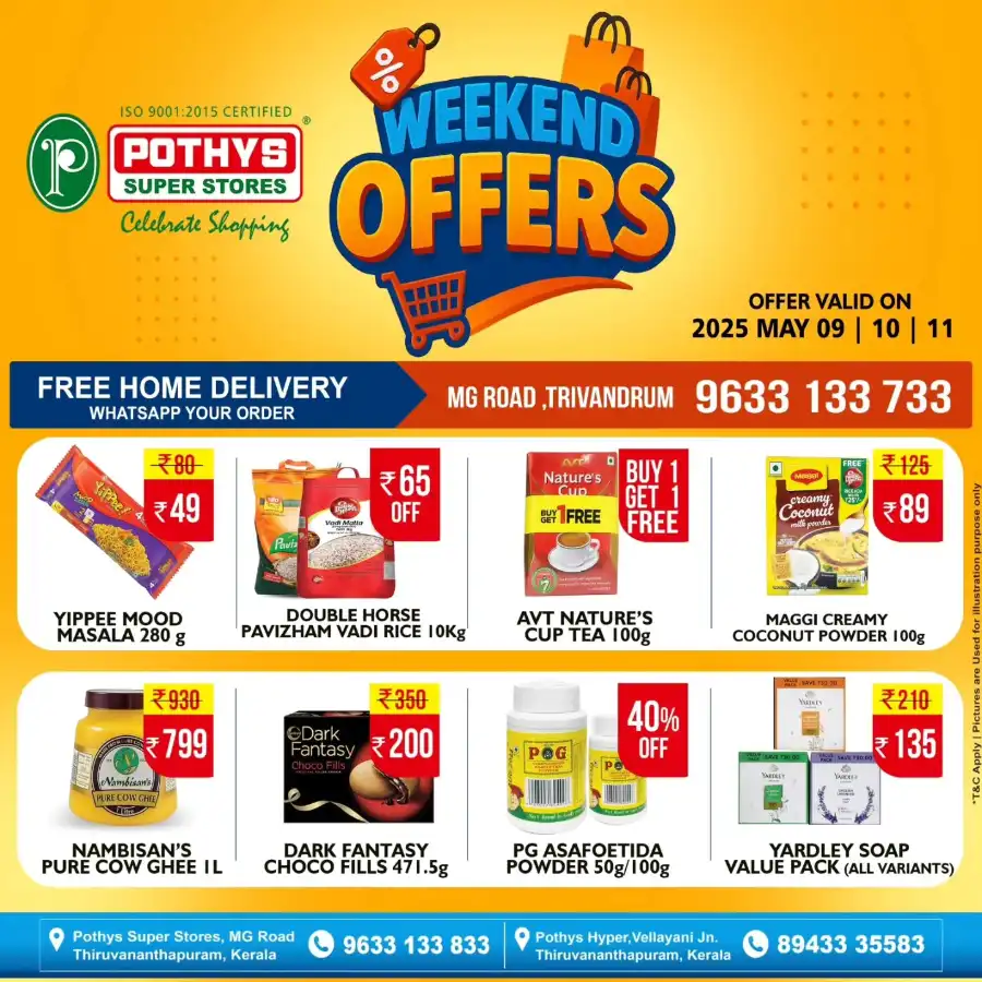 Up to 50% OFF on Daily Groceries & Home Needs! In Pothys Superstores undefined