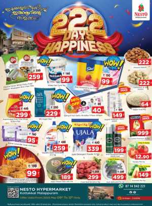 222 Days Happiness Offer - Up to 60% OFF In Nesto Hypermarket Malappuram