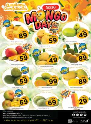 Mango Days In Nesto Hypermarket Calicut,Malappuram,Kannur