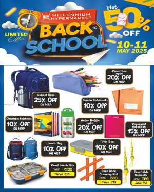 Back to School Offers - Shop Now In Millennium Hypermarket Ernakulam