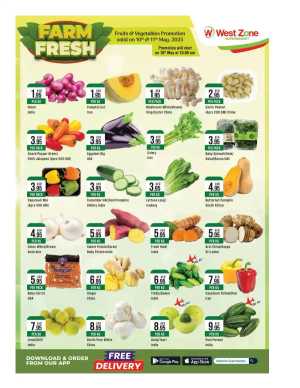 Fresh Fruits & Vegetables In West Zone Supermarket Dubai,Abu Dhabi,Sharjah / Ajman