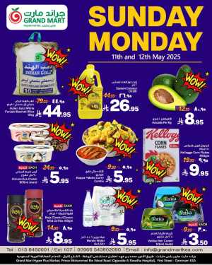 Sunday Monday Deals In Grand Mart Dammam