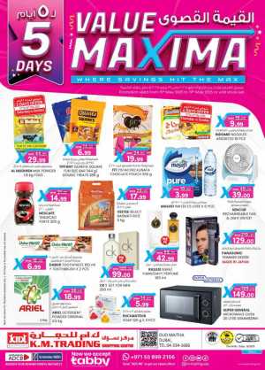 Value Maxima Sale In K.M Trading Dubai