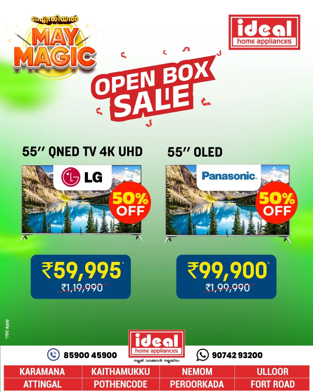 Save Up to 50% Off on TVs, Refrigerators & Washing Machines In Ideal Home Appliances undefined