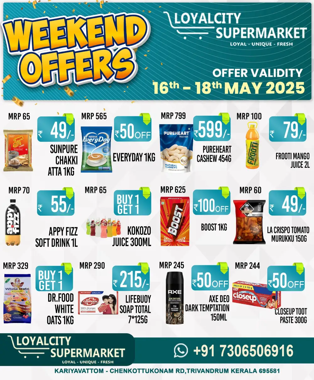 Weekend Offers In Loyalcity Supermarket Trivandrum