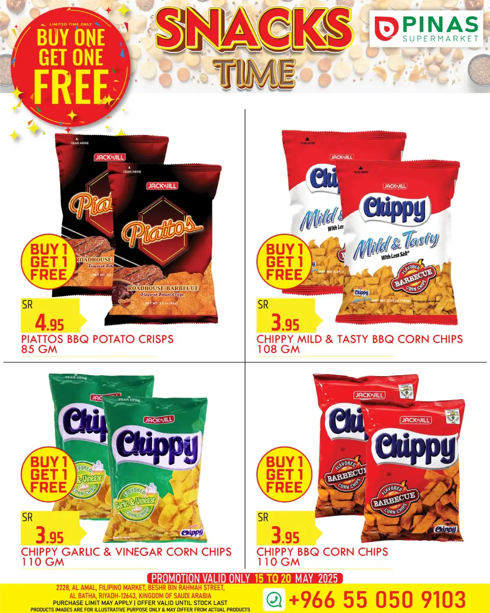 Snacks Time -Buy 1 Get 1 FREE In Pinas Supermarket undefined