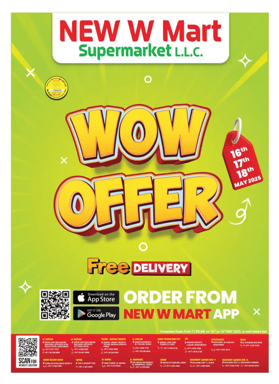 WOW Offers In New W Mart Dubai