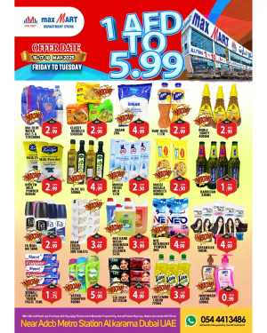 1 AED To 5.99 AED In Maxmart Dubai