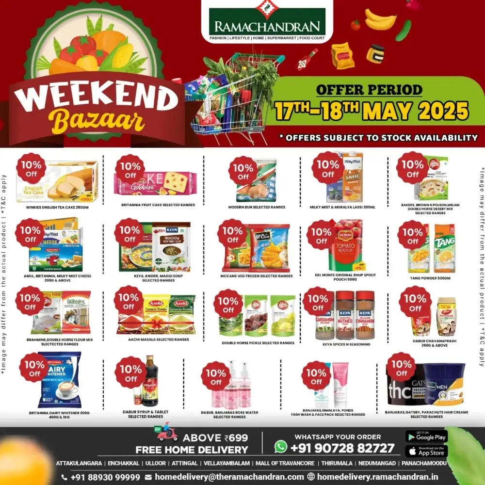 Groceries & Vegetables – Best Prices & Offers! In Ramachandran Supermarket undefined