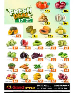 Fresh Deals on Fruits & Vegetables – Shop & Save Today! In Grand Hypermarket Calicut