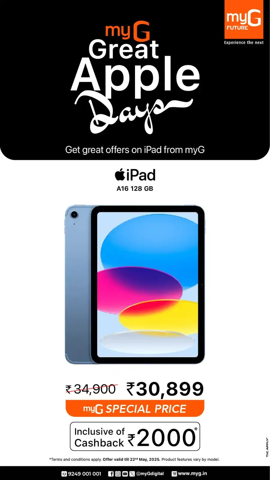 Great Apple Days – iPhones, MacBooks & More on Sale! In myG Future Palakkad
