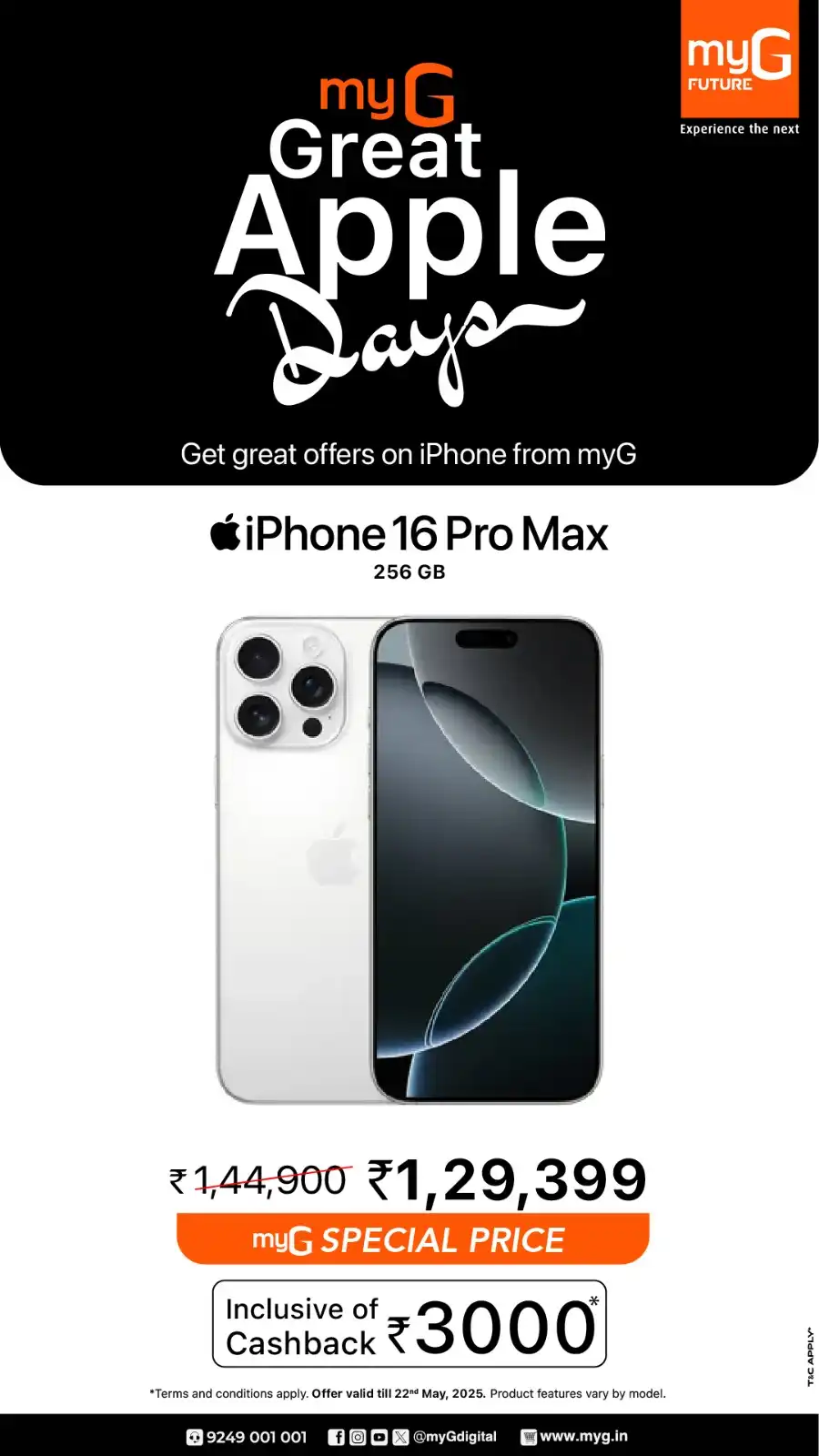 Great Apple Days – iPhones, MacBooks & More on Sale! In myG Future Palakkad
