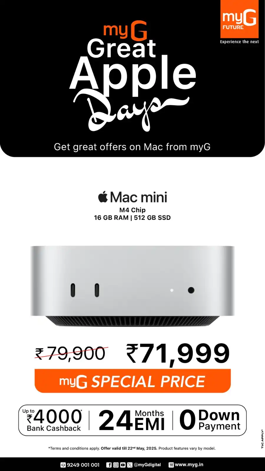 Great Apple Days – iPhones, MacBooks & More on Sale! In myG Future Palakkad