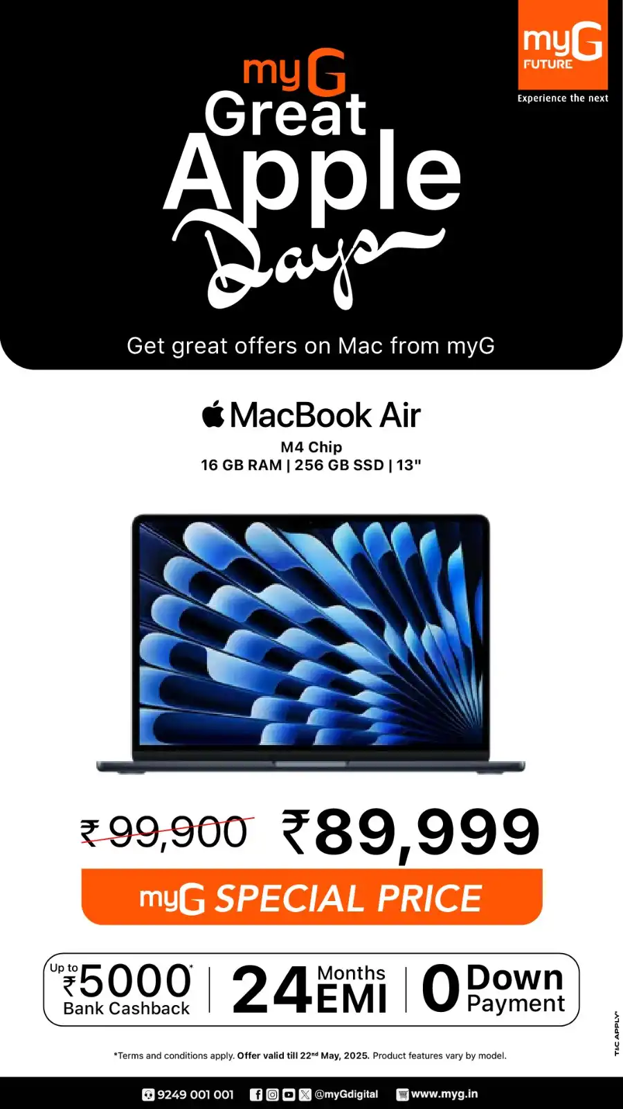Great Apple Days – iPhones, MacBooks & More on Sale! In myG Future Palakkad