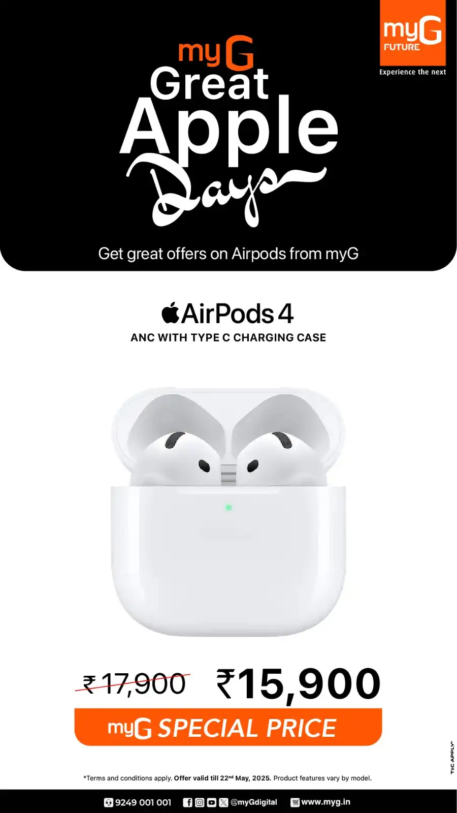 Great Apple Days – iPhones, MacBooks & More on Sale! In myG Future Palakkad