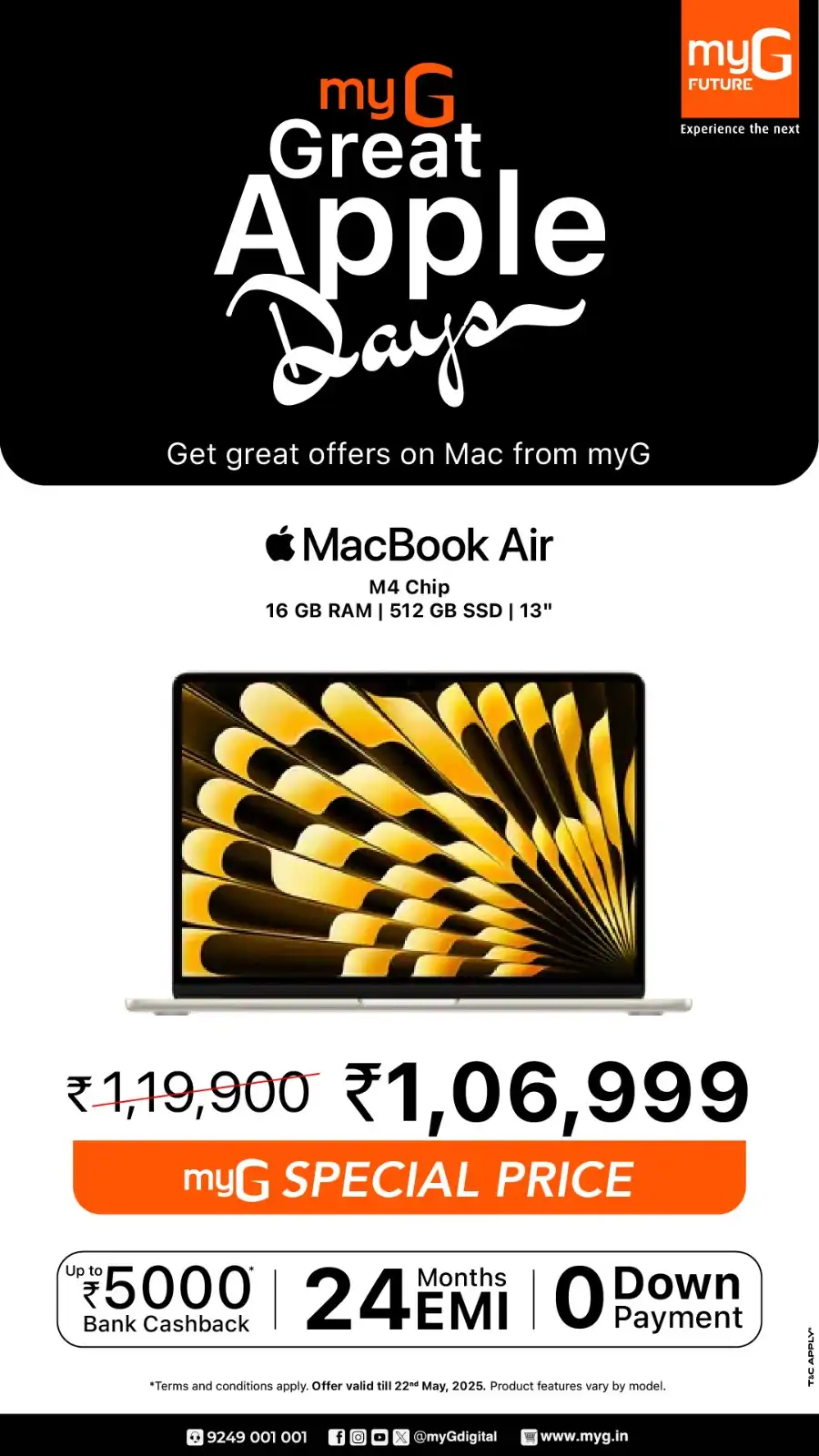 Great Apple Days – iPhones, MacBooks & More on Sale! In myG Future Palakkad