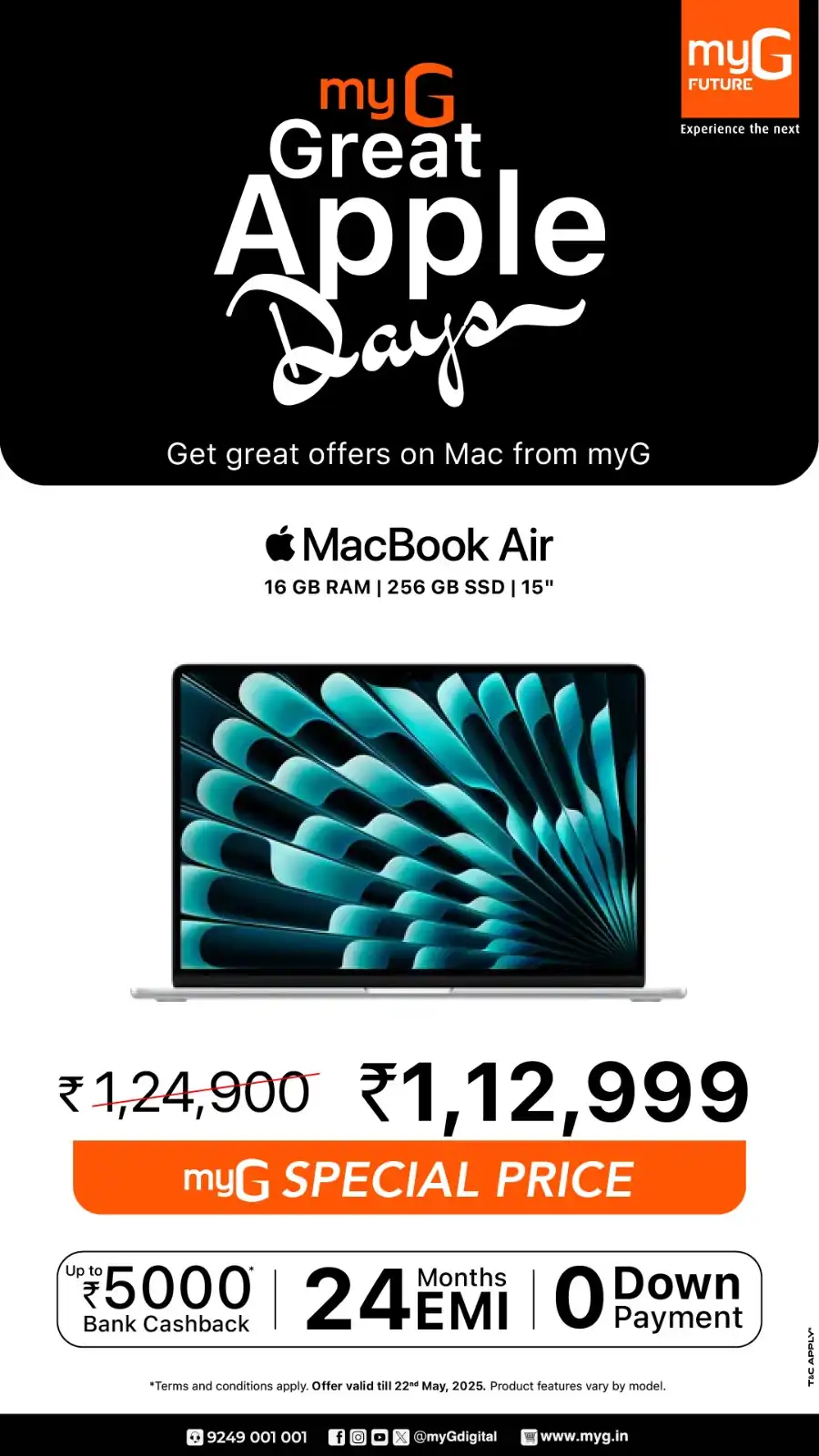 Great Apple Days – iPhones, MacBooks & More on Sale! In myG Future Palakkad