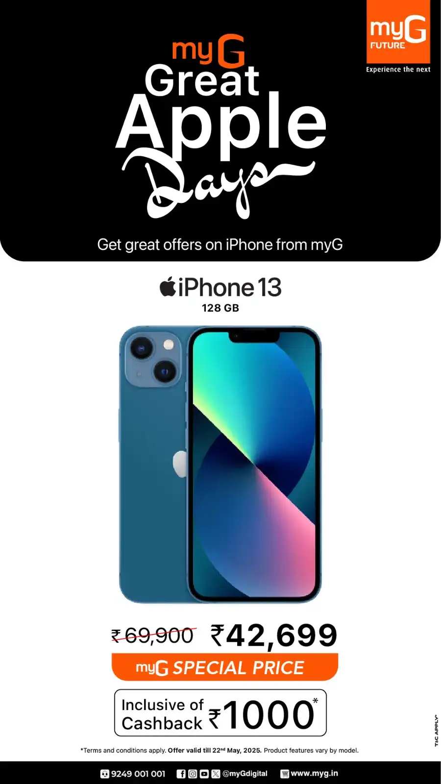 Great Apple Days – iPhones, MacBooks & More on Sale! In myG Future Palakkad