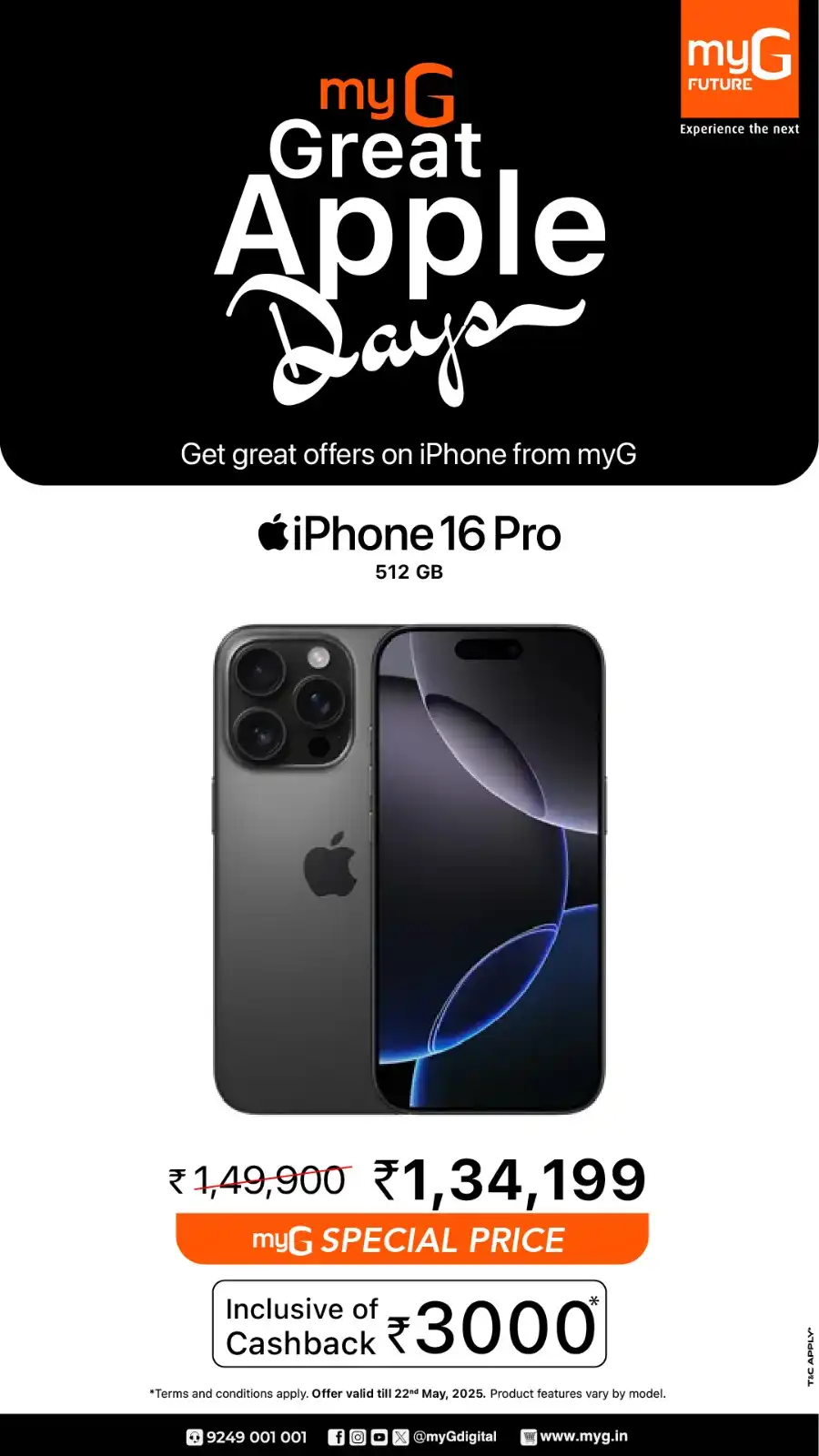 Great Apple Days – iPhones, MacBooks & More on Sale! In myG Future Palakkad