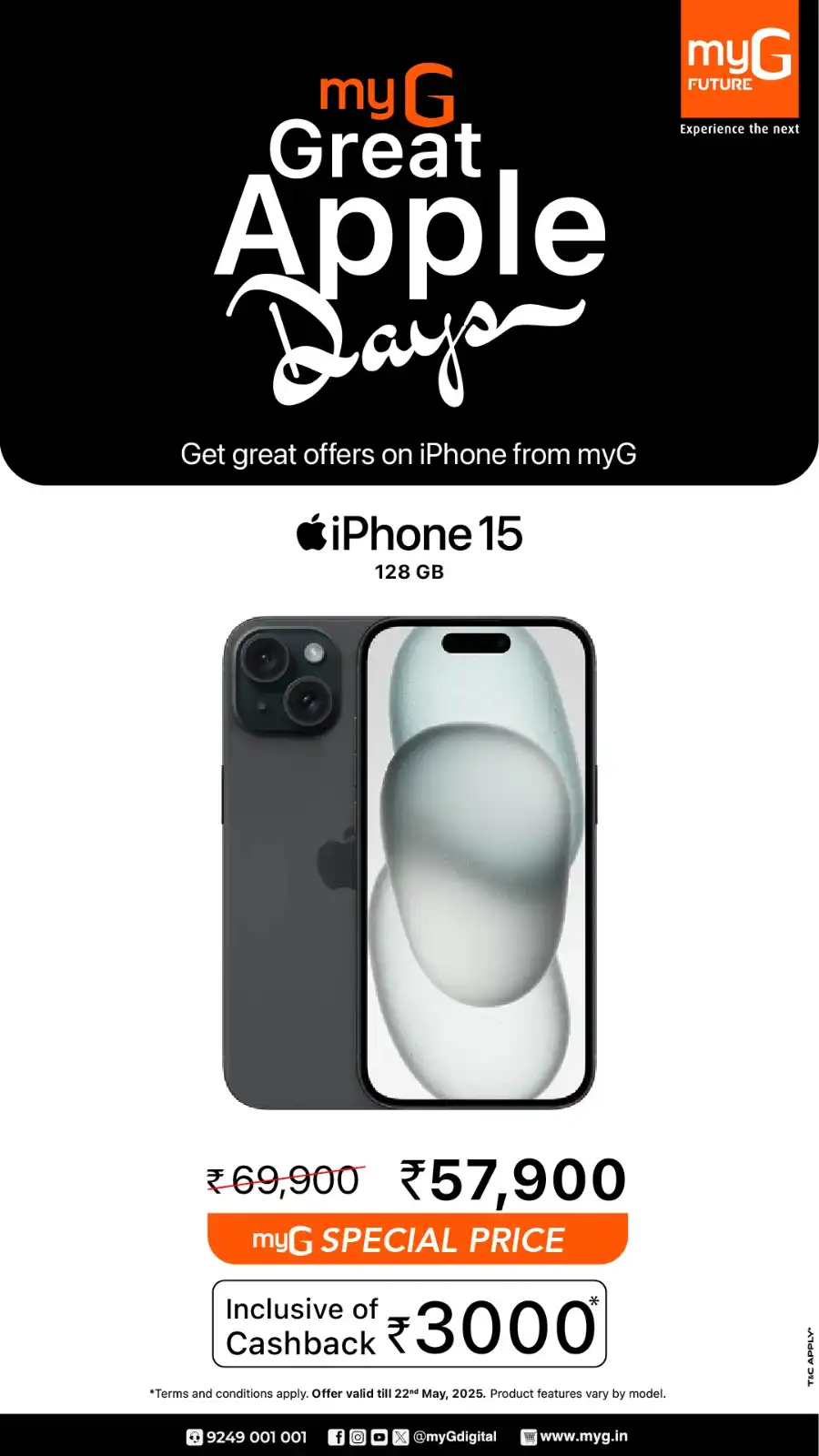 Great Apple Days – iPhones, MacBooks & More on Sale! In myG Future Palakkad