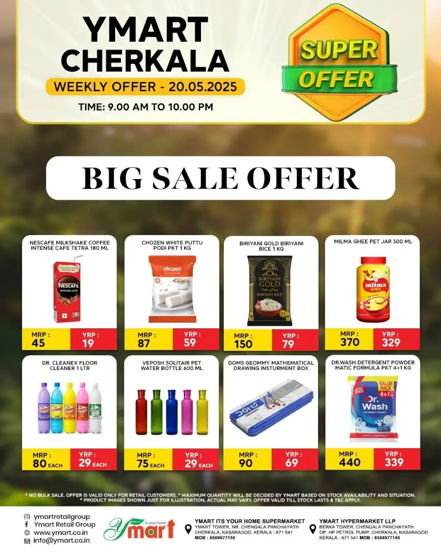 Mega Sale – Up to 50% OFF! Grab Hot Offers Now In Y Mart Hypermarket Kasaragod