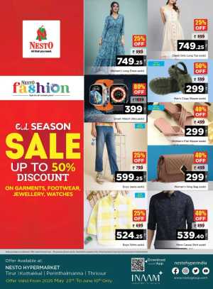 Eid Fashion Sale: Up to 50% OFF! In Nesto Hypermarket Thrissur
