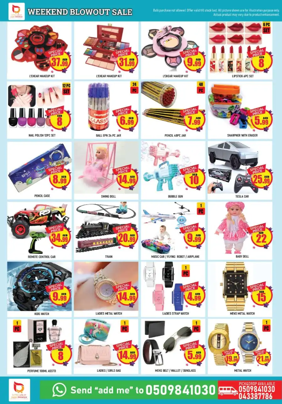 Weekend below out sale In Super Bonanza Sharjah / Ajman
