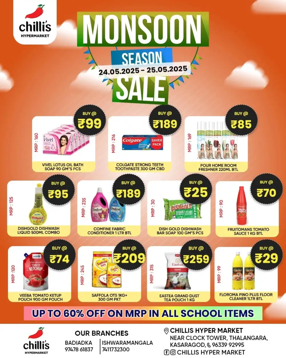 Monsoon Season Sale In Chillis Hypermarket Kasaragod