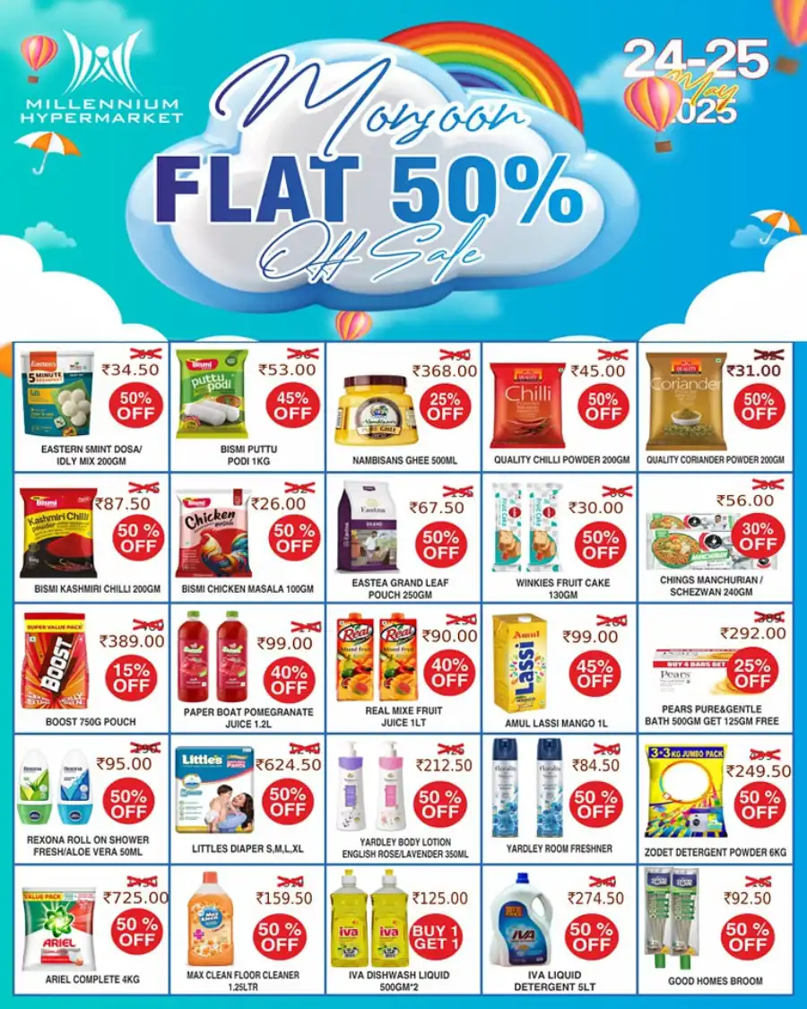Flat 50% OFF: Limited-Time Mega Sale! In Millennium Hypermarket undefined