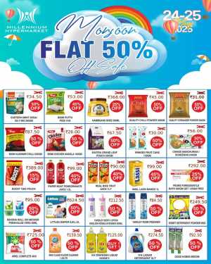 Flat 50% OFF: Limited-Time Mega Sale! In Millennium Hypermarket Ernakulam